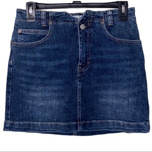 Free People size 26 worn rinse denim mini skirt